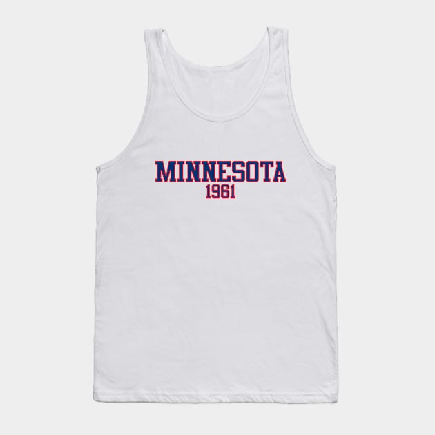 Minnesota 1961 Baseball Tank Top by GloopTrekker